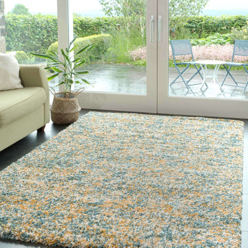 Soft Mottled Multicolour Shaggy Area Rug