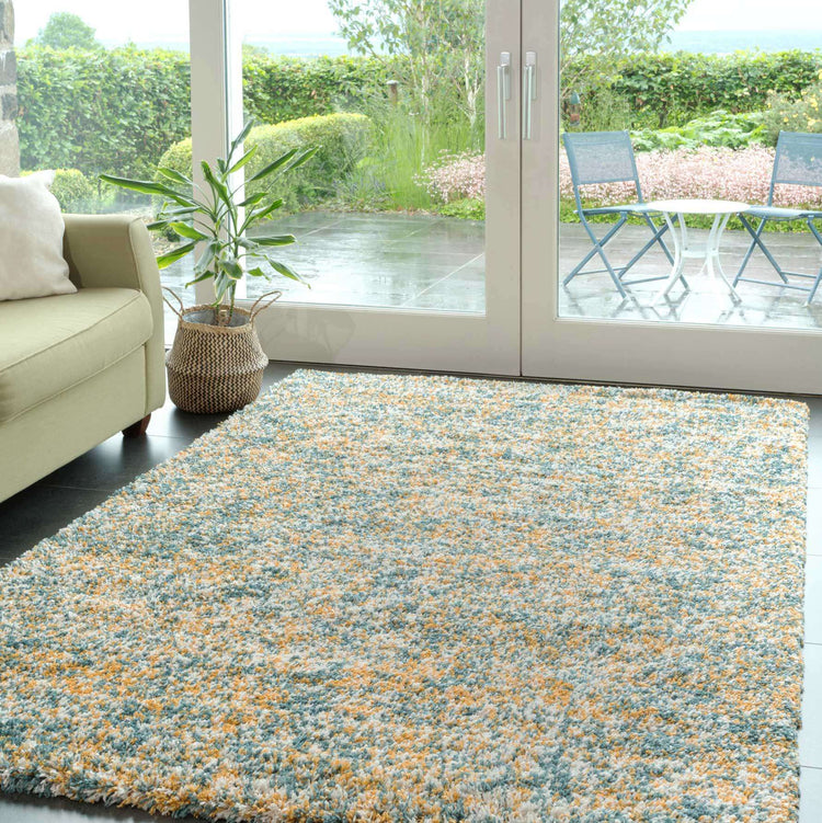 Soft Mottled Multicolour Shaggy Area Rug