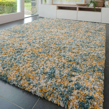 Soft Mottled Multicolour Shaggy Area Rug