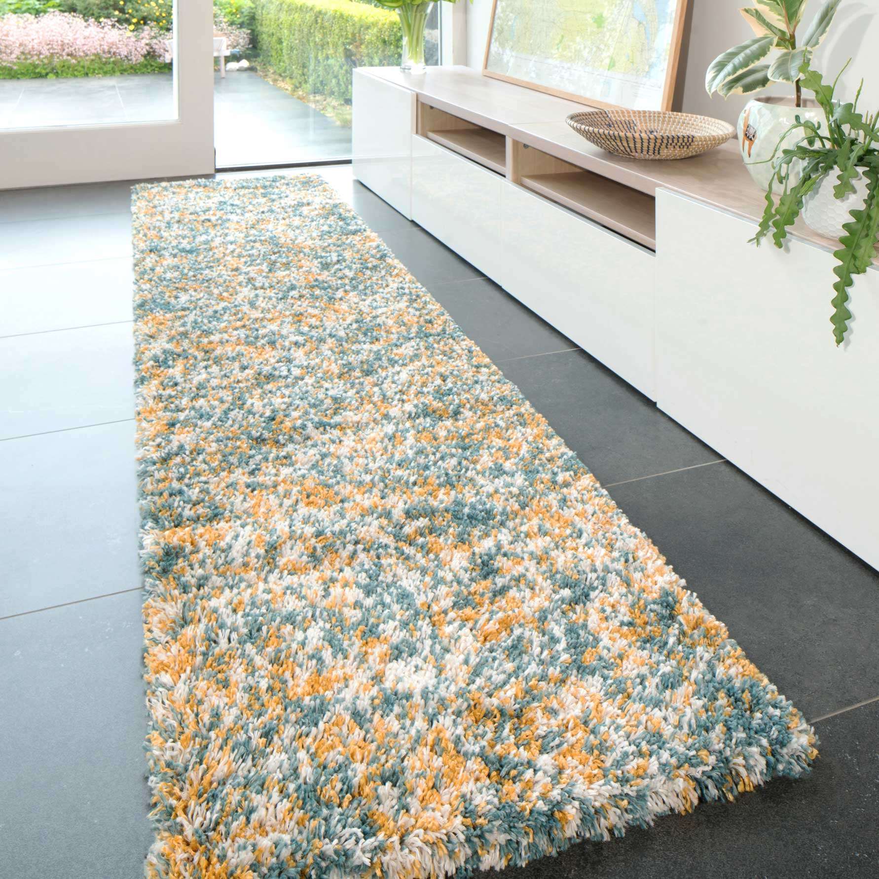 Soft Mottled Multicolour Shaggy Area Rug - Camberley | Living Room Rugs ...
