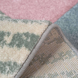 Multicoloured Pastel Abstract Area Rug