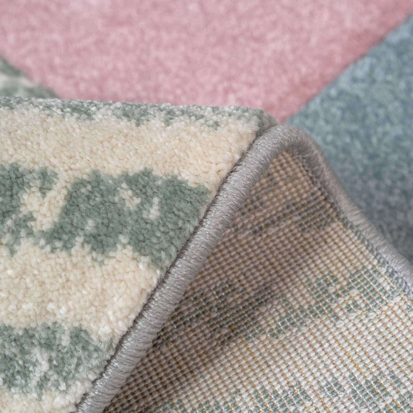 Multicoloured Pastel Abstract Area Rug | Living Room Rugs | Kukoon Rugs ...