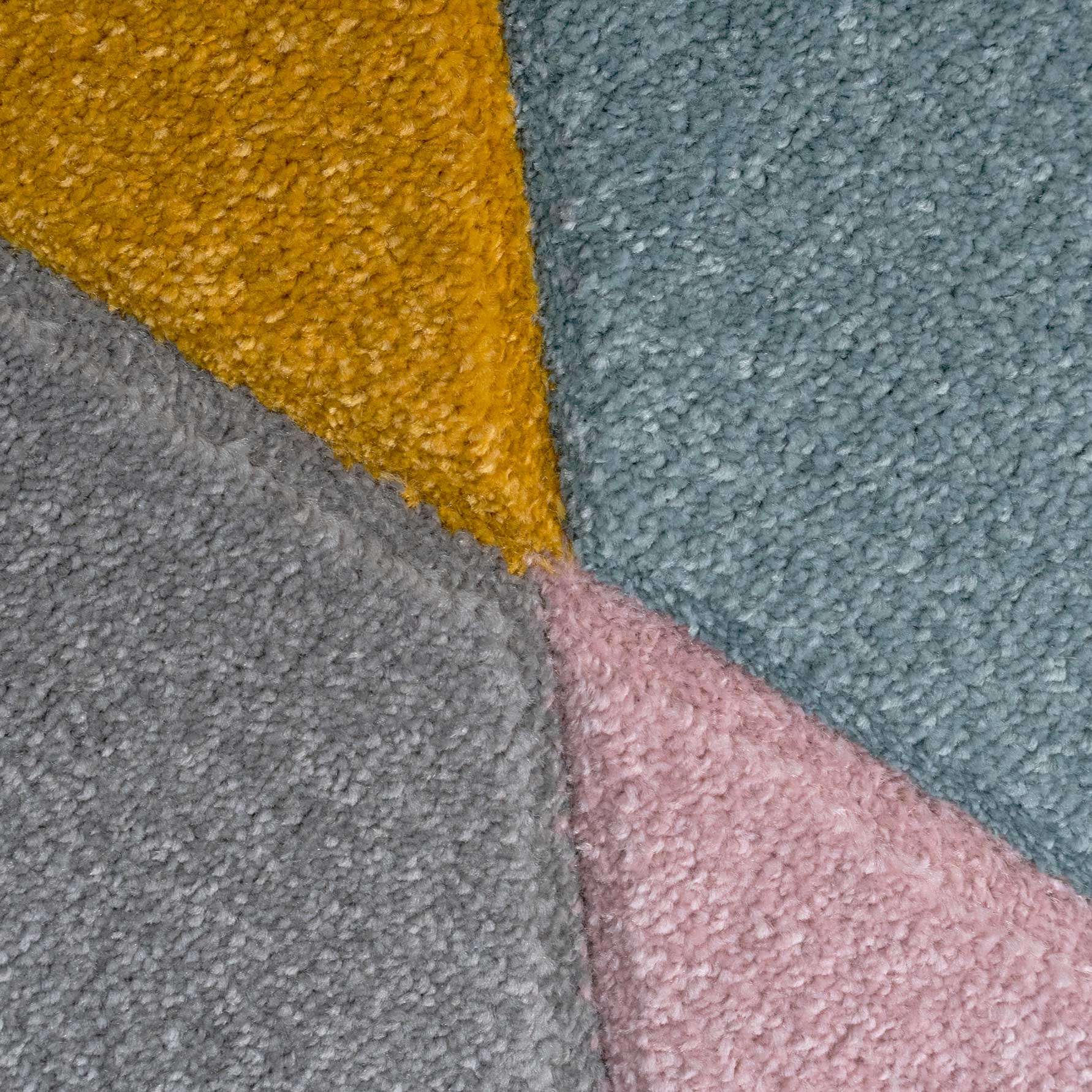 Multicoloured Pastel Abstract Area Rug