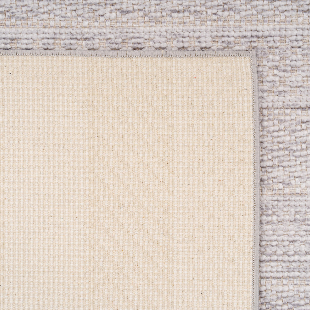 Washable Grey Bobbled Scandi Rug - Evie