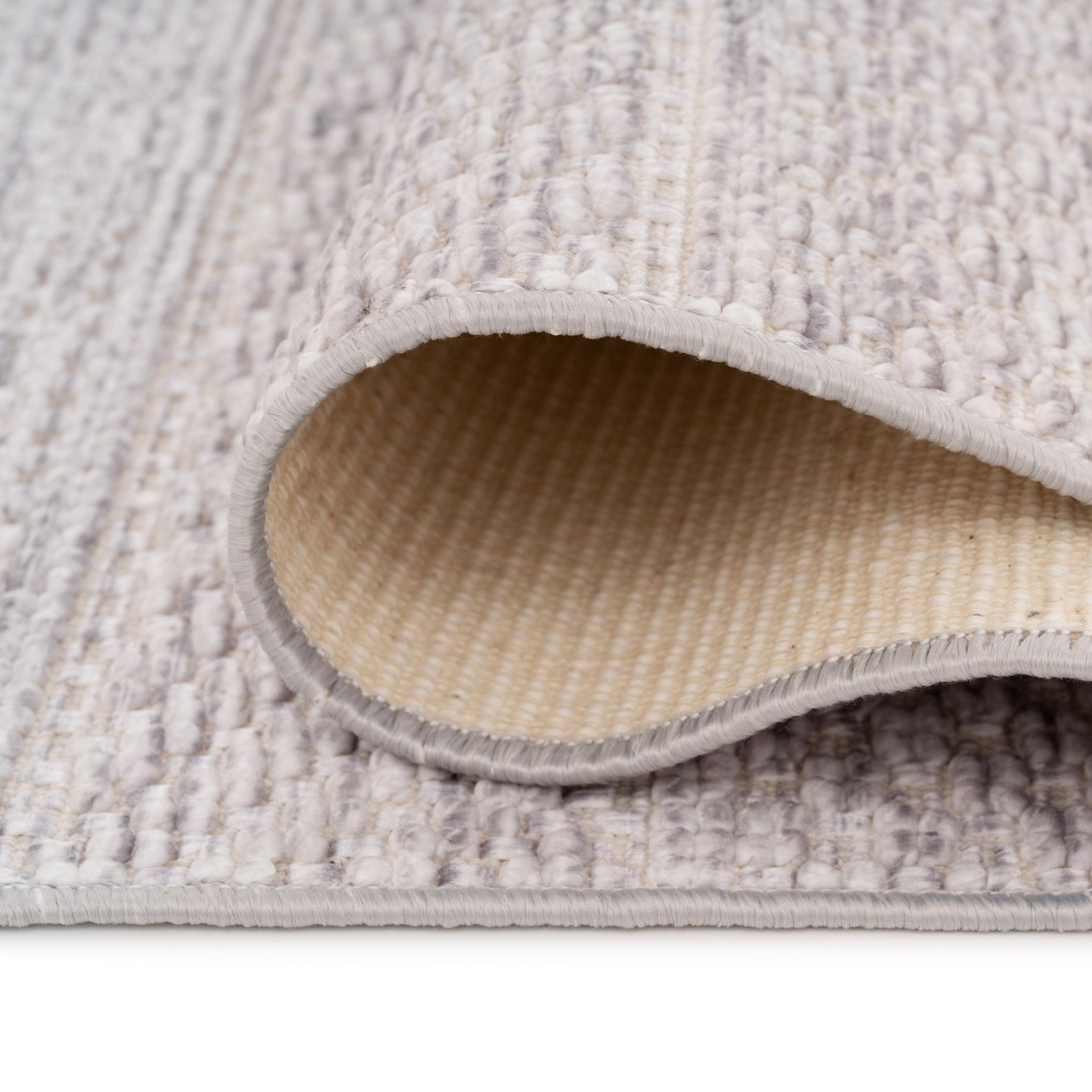 Washable Grey Bobbled Scandi Runner - Evie