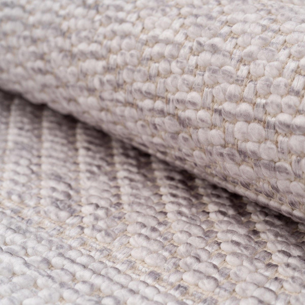Washable Grey Bobbled Scandi Rug - Evie