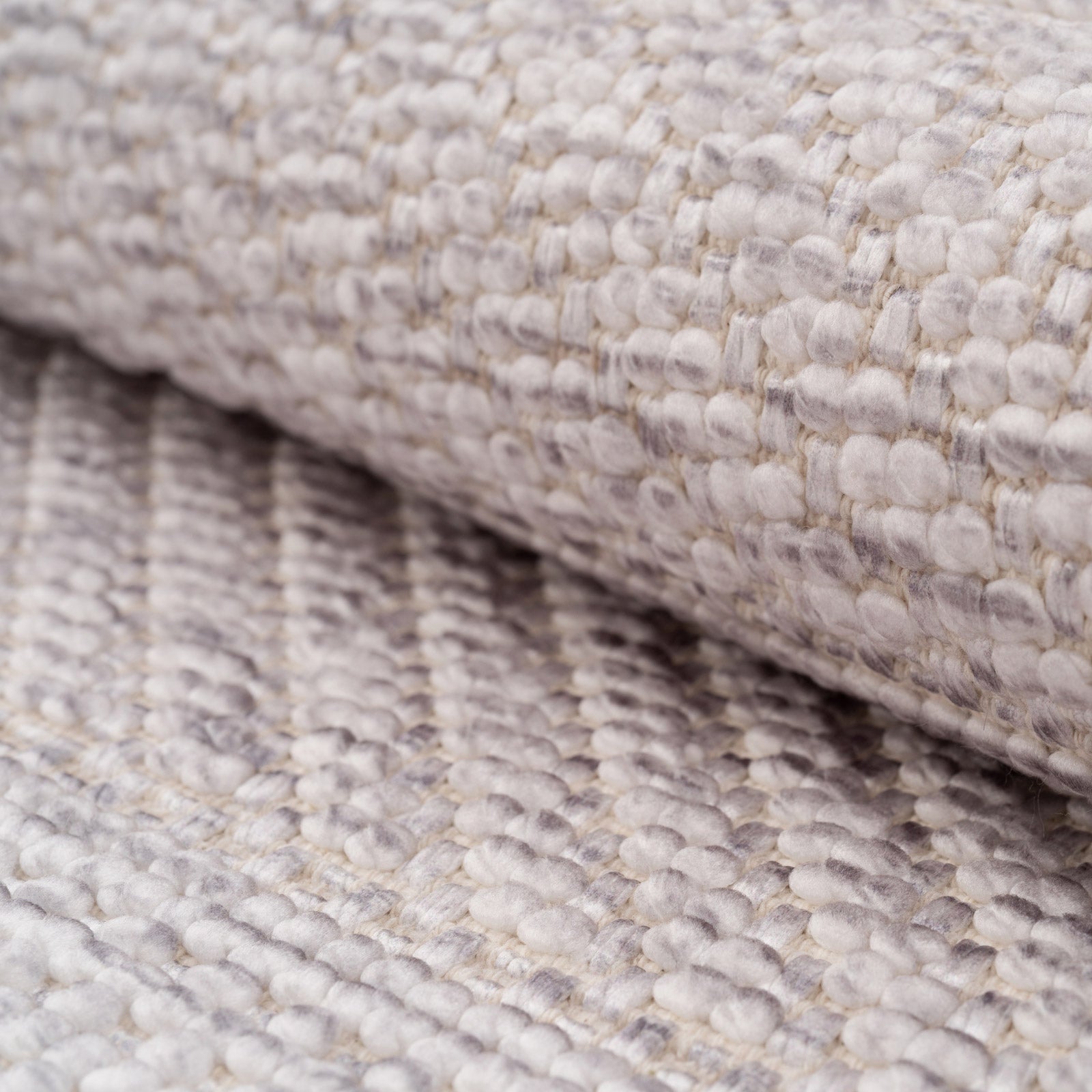 Washable Grey Bobbled Scandi Runner - Evie