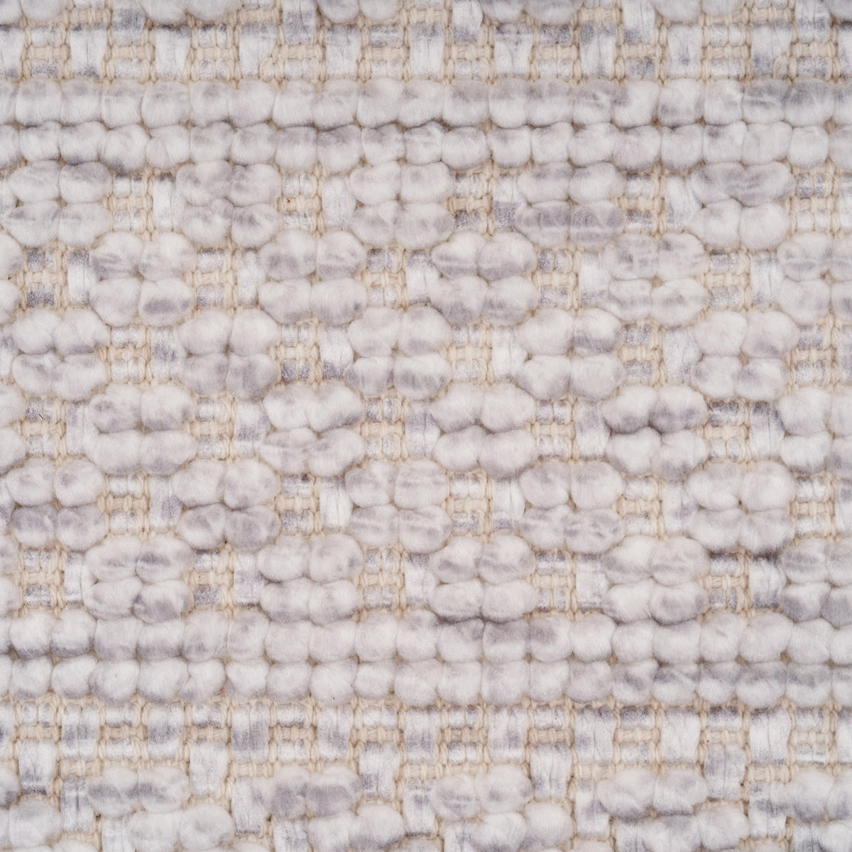 Washable Grey Bobbled Scandi Rug - Evie