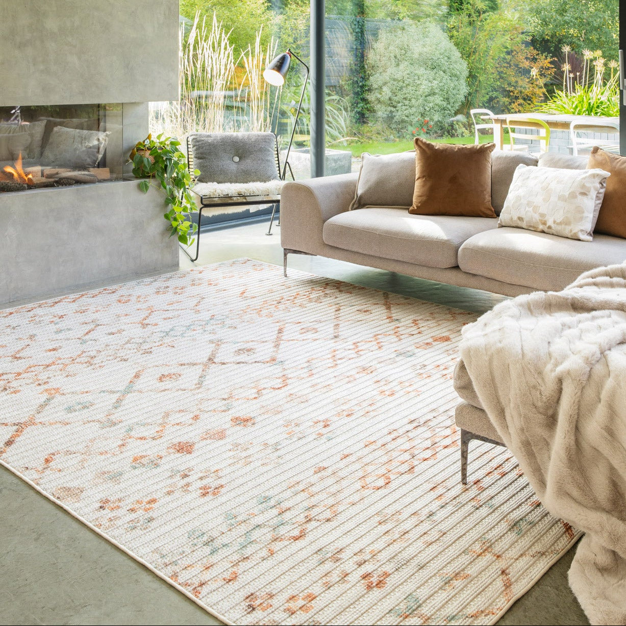 Washable Bobbled Terra Berber Rug - Grace