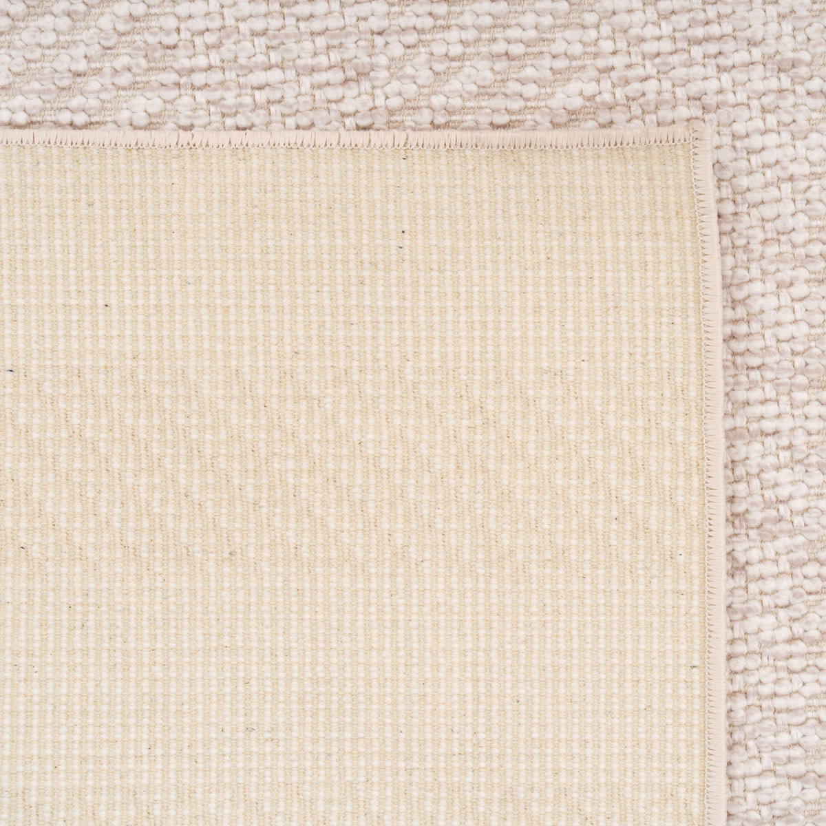 Washable Bobbled Beige Chevron Runner - Kate