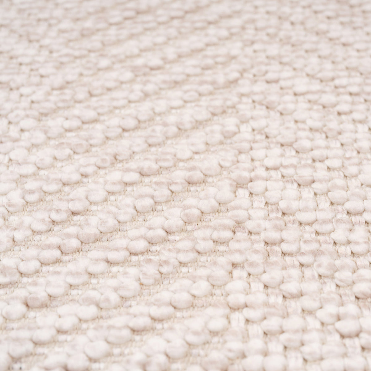 Washable Bobbled Beige Chevron Runner - Kate
