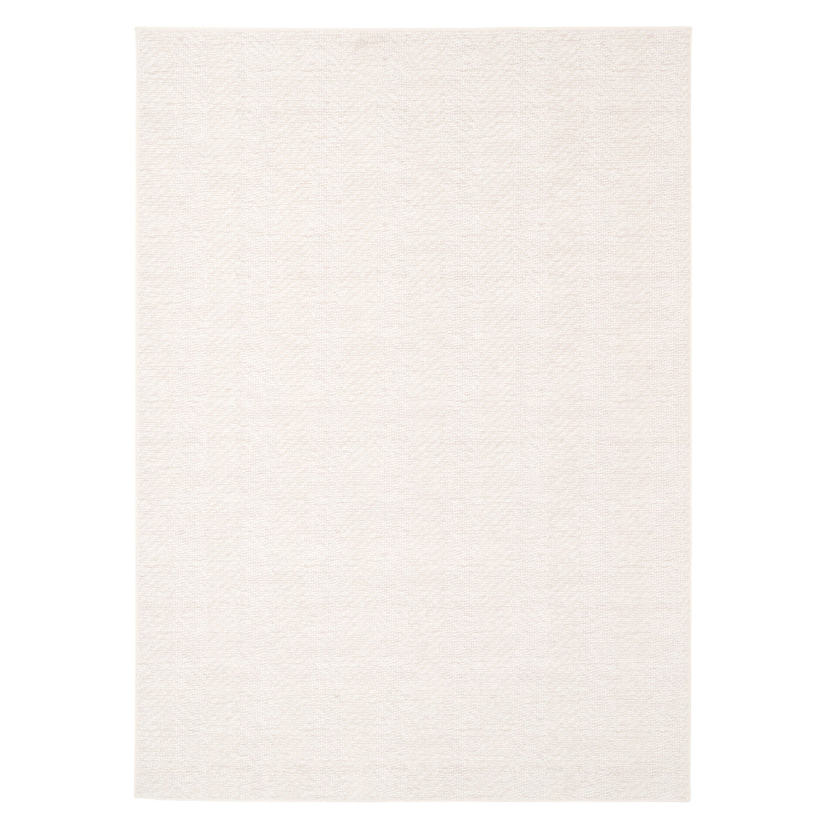 Washable Bobbled Beige Chevron Rug - Kate
