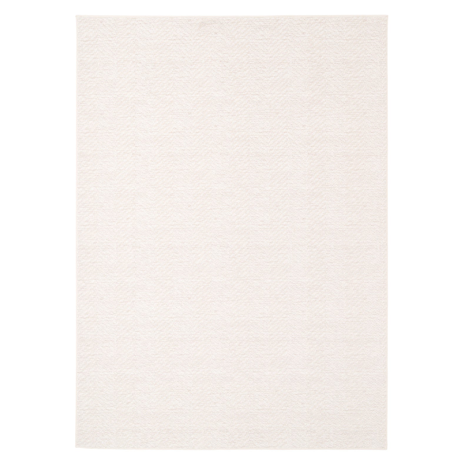 Washable Bobbled Beige Chevron Rug - Kate