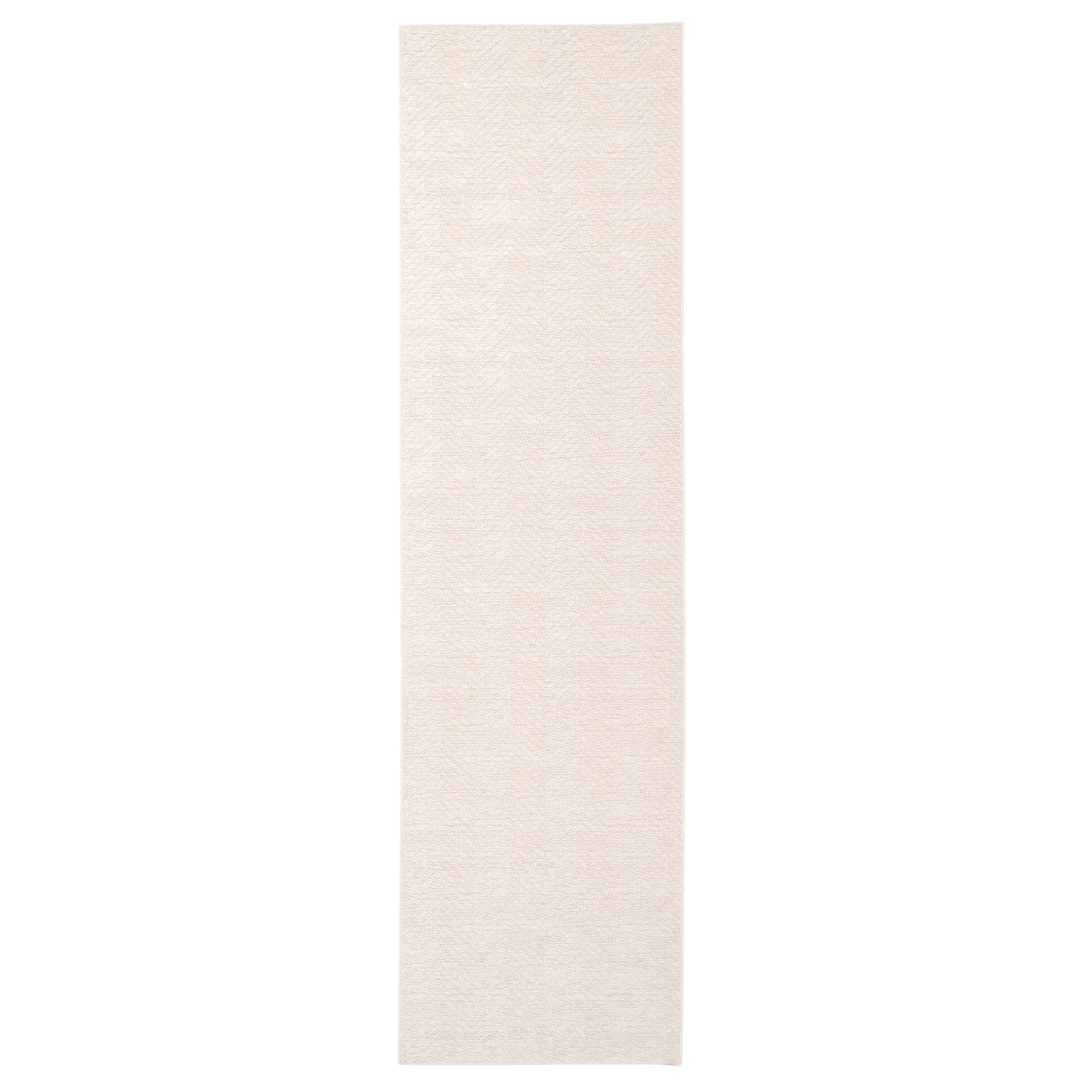 Washable Bobbled Beige Chevron Runner - Kate