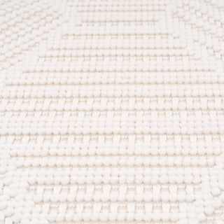 Washable Bobbled Cream Diamond Runner - Leah