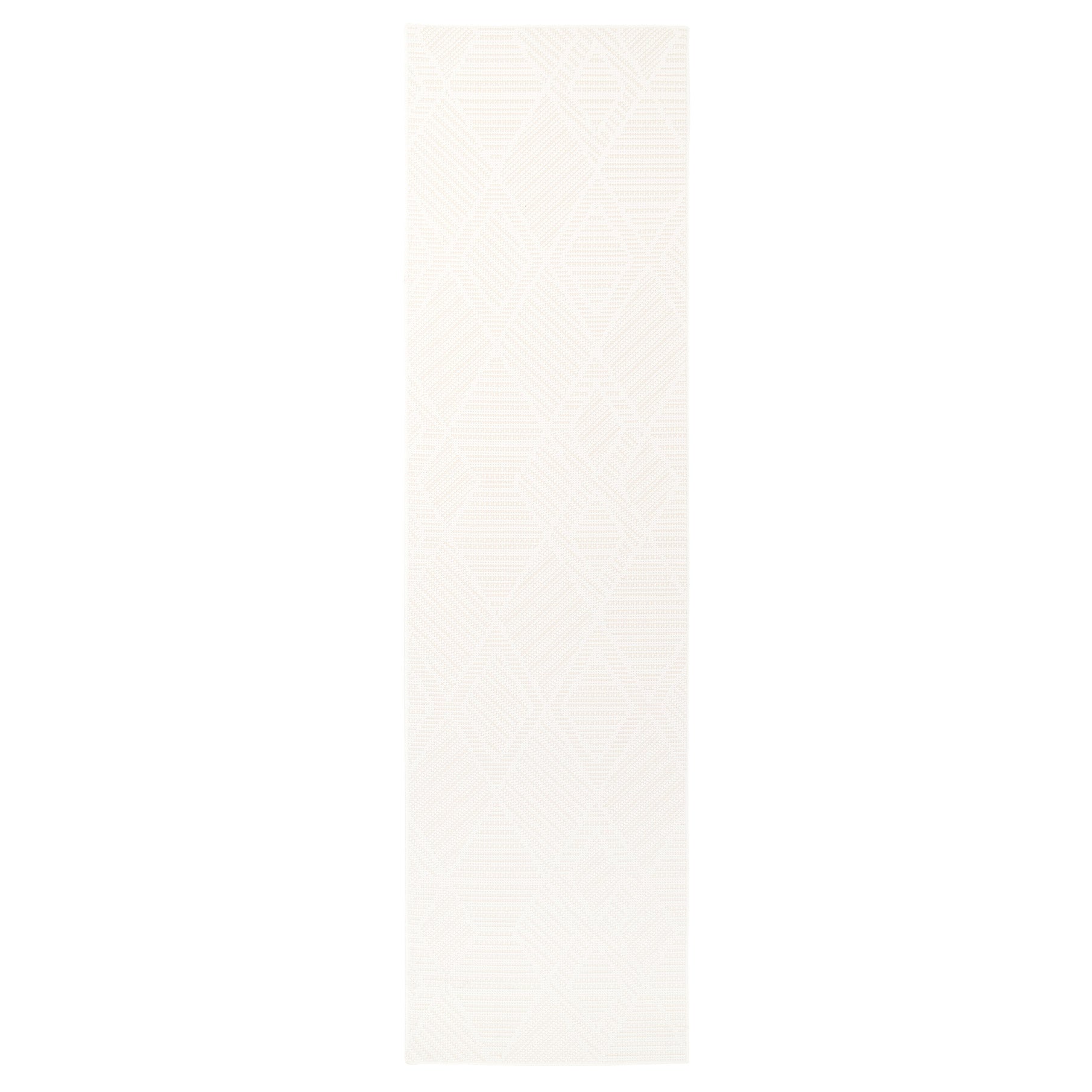 Washable Bobbled Cream Diamond Runner - Leah