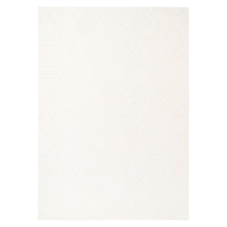 Washable Bobbled Cream Diamond Rug - Leah