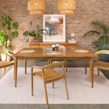 Washable Bobbled Beige Chic Rug - Lucy