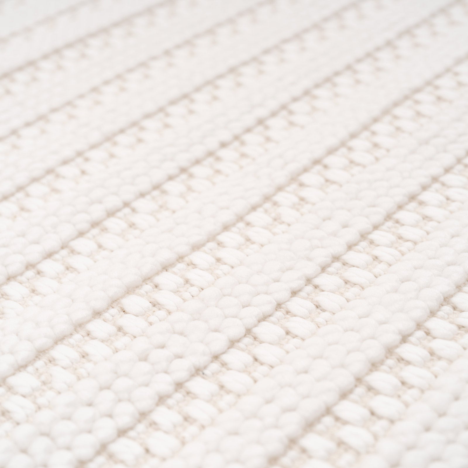 Washable Bobbled Cream Scandi Rug - Olivia