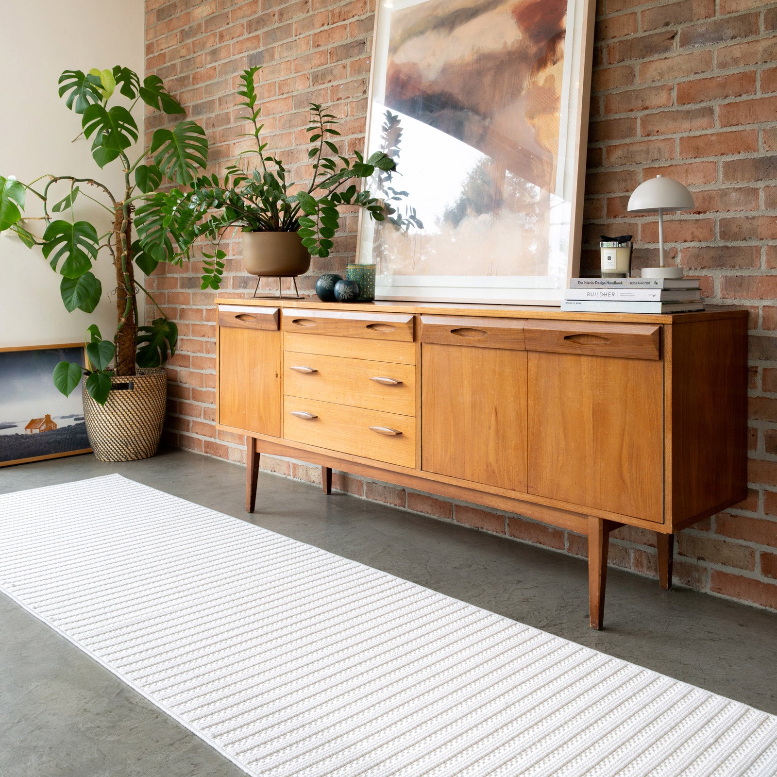 Washable Bobbled Cream Scandi Rug - Olivia