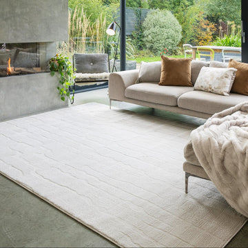 Soft Cream Boho Rug - Elina