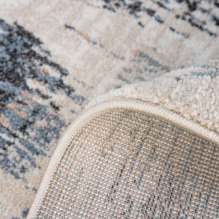 Blue Mottled Trellis Living Room Rug