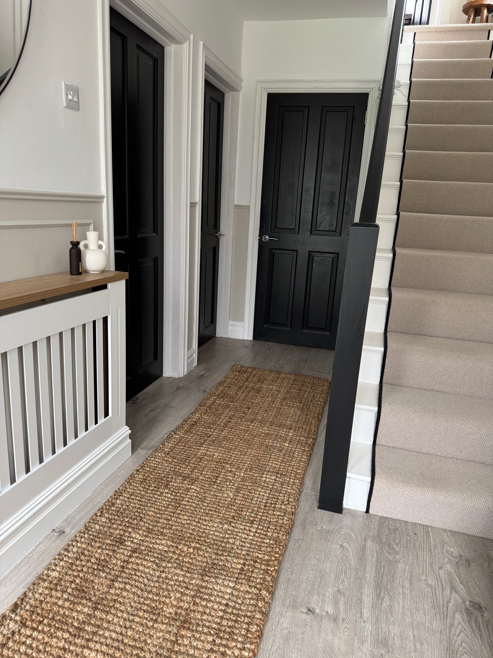 Rustic Jute Sisal Brown Natural Runner Rug | Runner Rugs | Kukoon Rugs ...