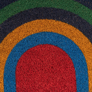 Rainbow Half Moon Coir Entrance Doormat