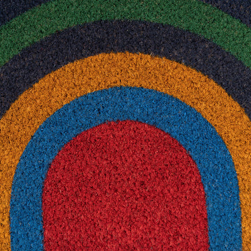 Rainbow Half Moon Coir Entrance Doormat