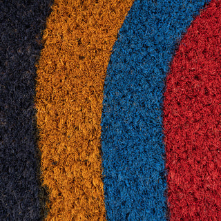 Rainbow Half Moon Coir Entrance Doormat