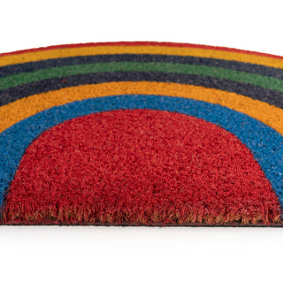 Rainbow Half Moon Coir Entrance Doormat