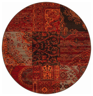 Patchwork Wine Living Room Rug