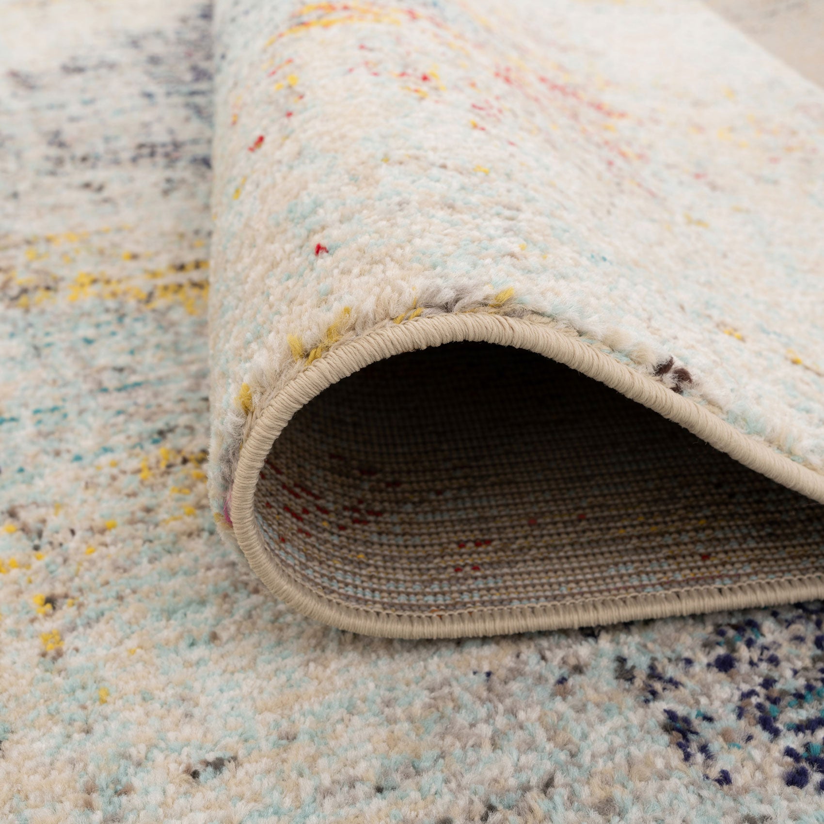 Blue Chevron Area Rug - Agatha