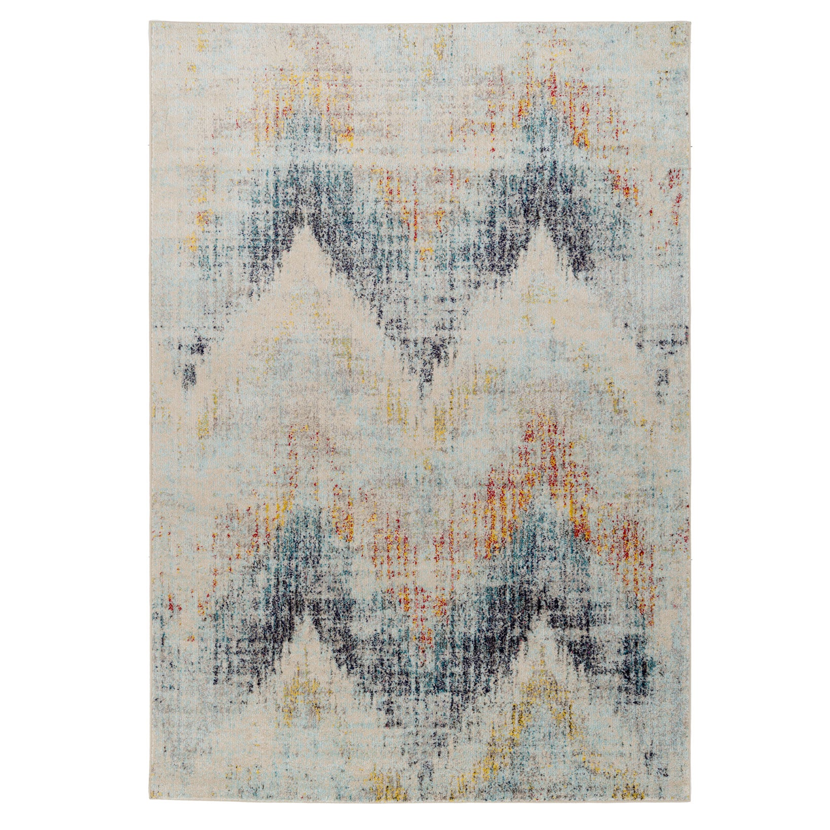Blue Chevron Area Rug - Agatha
