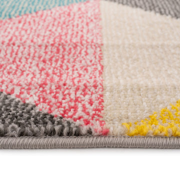 Multicolour Geometric Area Rug - Ataro