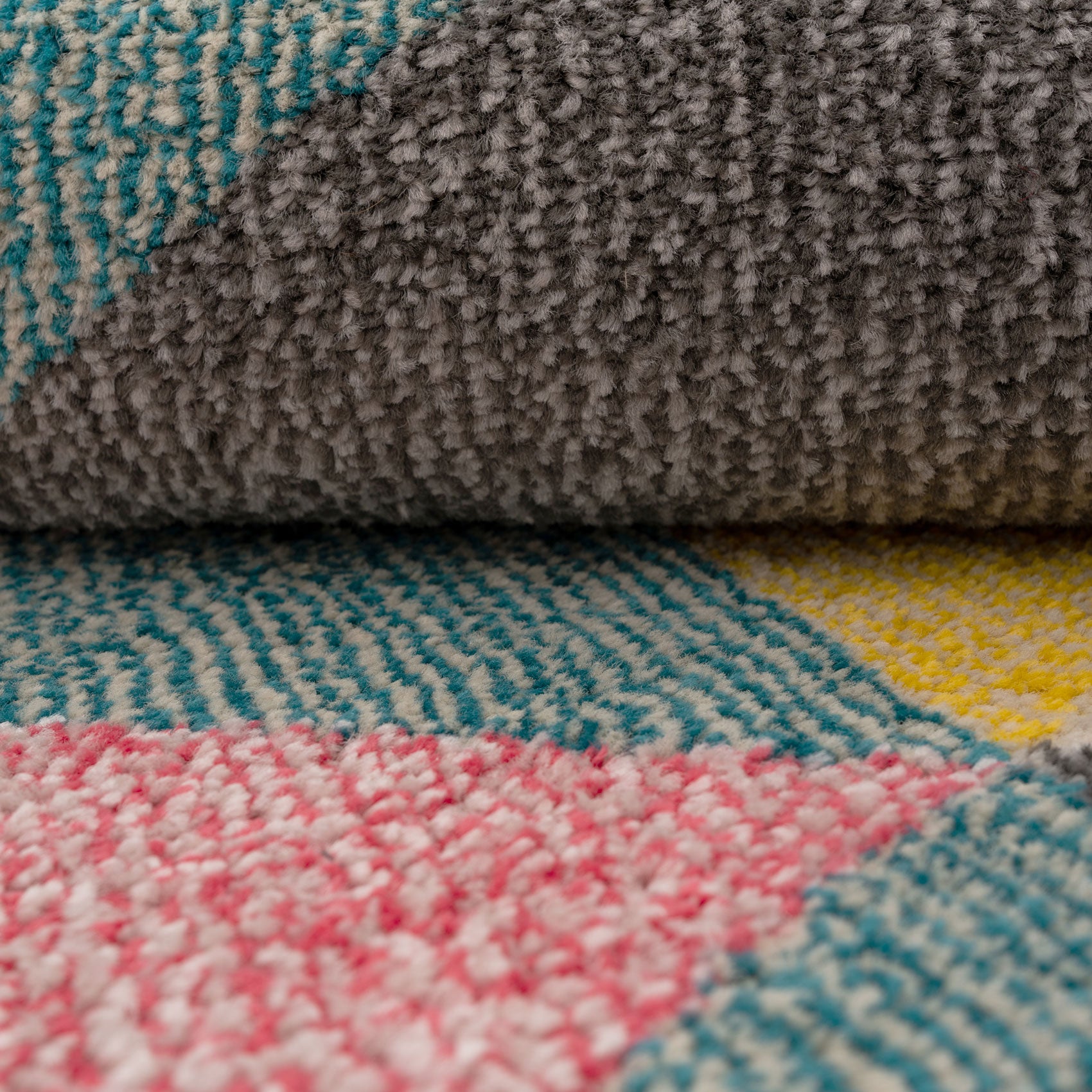 Multicolour Geometric Area Rug - Ataro