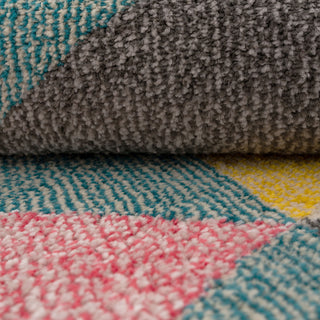 Multicolour Geometric Area Rug - Ataro