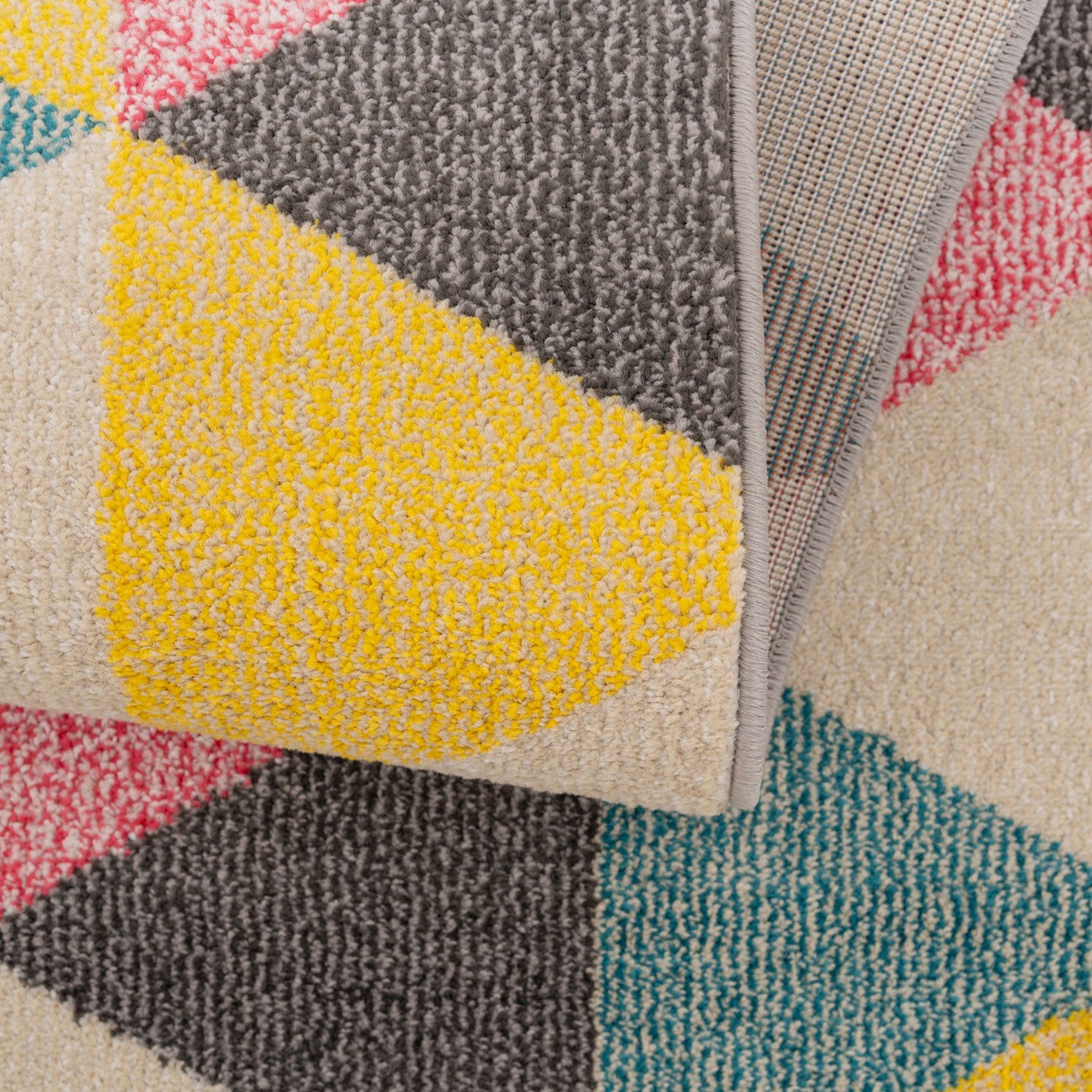 Multicolour Geometric Area Rug - Ataro