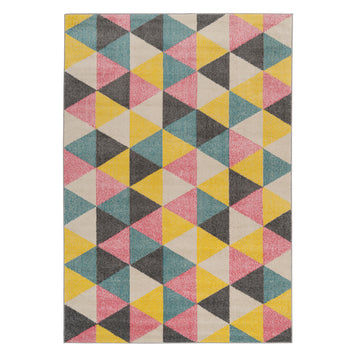 Multicolour Geometric Area Rug - Ataro