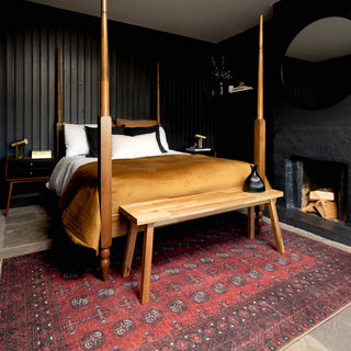 Traditional Red Washable Oriental Rug