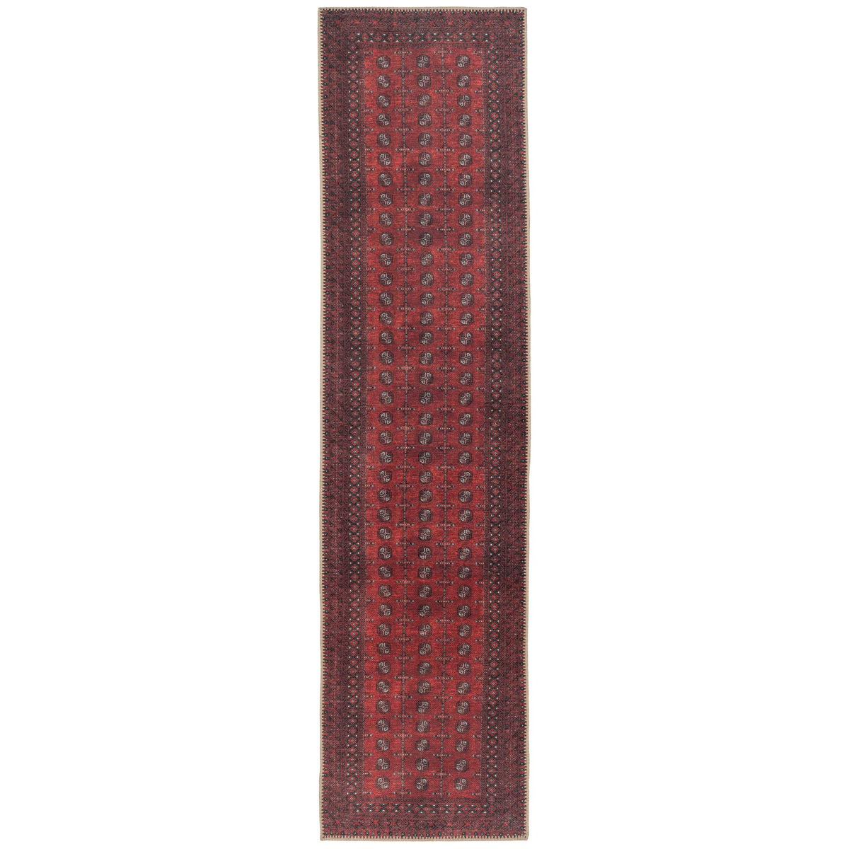 Traditional Red Washable Oriental Runner Rug