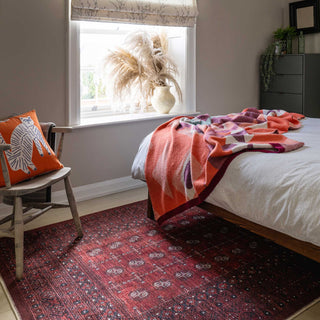 Traditional Red Washable Oriental Runner Rug
