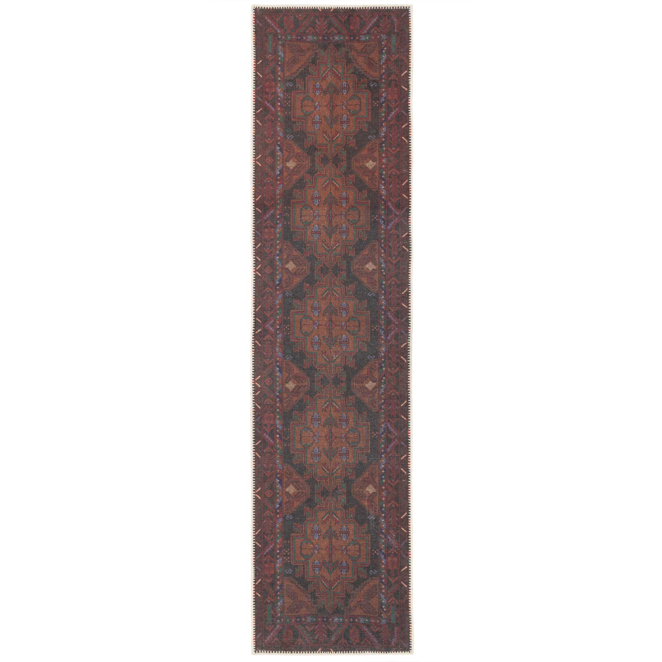 Washable Distressed Multicolour Area Rug | Runner Rugs | Kukoon Rugs Online