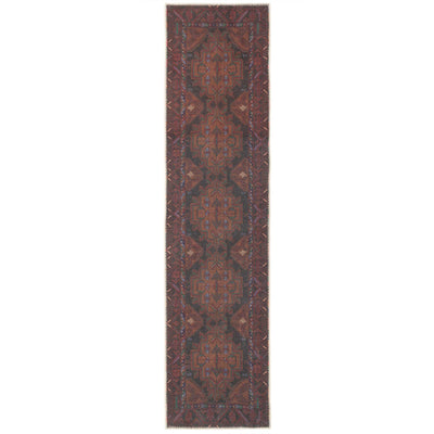Washable Distressed Multicolour Runner Rug