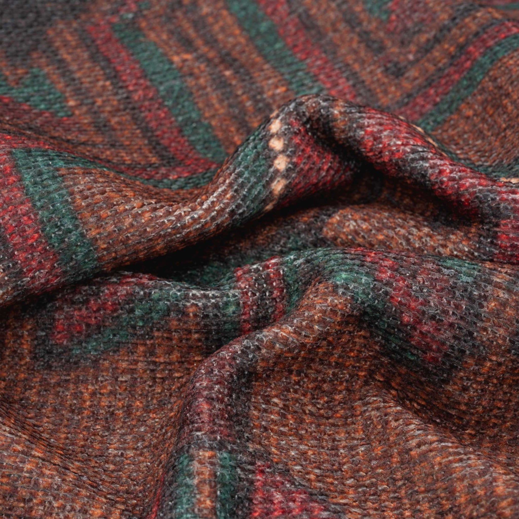 Washable Distressed Multicolour Runner Rug