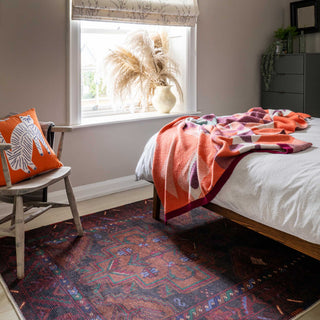 Washable Distressed Multicolour Runner Rug