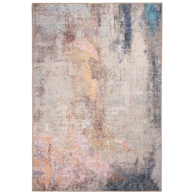 Washable Distressed Multicolour Area Rug