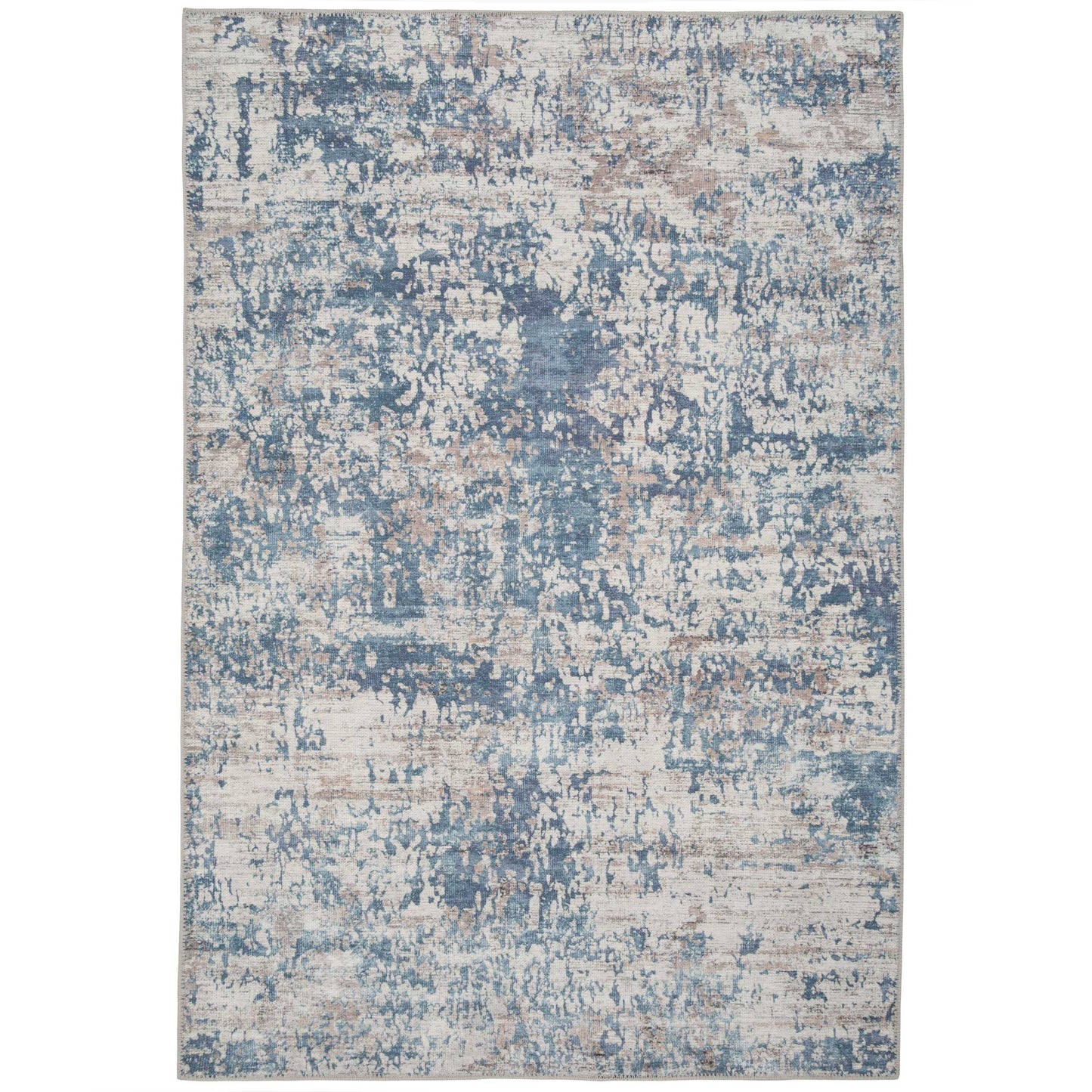 Flatwoven Washable Distressed Blue Area Rug - Dash | Living Room Rugs ...