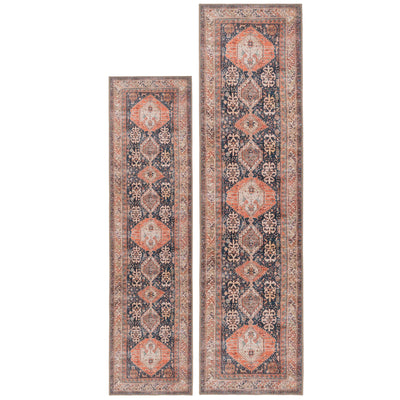 Washable Terracotta Boho Runner Rug