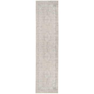 Flatwoven Washable Distressed Beige Runner - Zoe